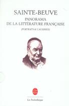 Couverture du livre « Panorama de la litterature francaise - portraits et causeries » de Sainte-Beuve aux éditions Le Livre De Poche