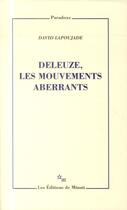 Couverture du livre « Deleuze, les mouvements aberrants » de David Lapoujade aux éditions Minuit