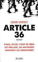 Couverture du livre « Article 36 » de Henri Vernet aux éditions Lattes