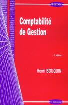 Couverture du livre « Comptabilite De Gestion » de Henri Bouquin aux éditions Economica