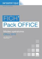 Couverture du livre « Fich'pack Office 2010 ; modes opératoires Office 2010 ; toutes formations » de Jean-Michel Chenet aux éditions Gep
