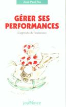 Couverture du livre « N 52 gerer ses performances » de Jean-Paul Pes aux éditions Jouvence