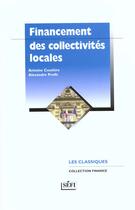 Couverture du livre « Finances des collectivités locales » de Coutiere et Profit aux éditions Sefi