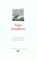 Couverture du livre « Sagas islandaises » de Anonyme aux éditions Gallimard