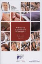 Couverture du livre « Performance et gouvernance de l'entreprise » de  aux éditions Direction Des Journaux Officiels
