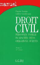 Couverture du livre « Droit civil tome 1 personnes familles incapacites (30e édition) » de Goubeaux/Voirin aux éditions Lgdj