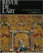 Couverture du livre « Revue de l'art 190/2015-4 » de  aux éditions Ophrys