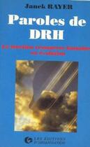 Couverture du livre « Paroles De Drh Fonction Ress. » de Rayer aux éditions Organisation