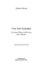 Couverture du livre « Une etre humaine » de Marina Missier aux éditions Editions Le Manuscrit