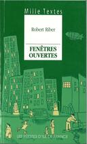 Couverture du livre « Mille textes - fenetres ouvertes » de Riber Robert aux éditions Presses D'ile De France