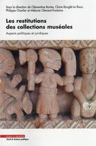 Couverture du livre « Les restitutions des collections muséales » de Philippe Charlier et Clementine Bories et Melanie Clement-Fontaine et Claire Bougle-Le Roux aux éditions Mare & Martin