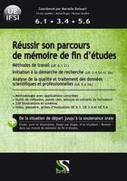 Couverture du livre « Réussir son parcours de mémoire de fin d'études » de Marielle Boissard aux éditions Setes