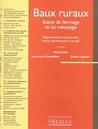 Couverture du livre « Baux d'habitation ; rapports proprietaire locataire » de Yves Rouquet et Herve Des Lyons aux éditions Delmas