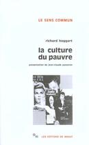 Couverture du livre « Culture du pauvre » de Richard Hoggart aux éditions Minuit