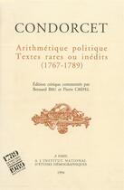 Couverture du livre « Arithmétique politique » de Nicolas De Condorcet aux éditions Ined