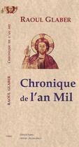 Couverture du livre « Chronique de l'an Mil » de Raoul Glaber aux éditions Paleo
