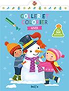 Couverture du livre « Colle et colorie - hiver » de  aux éditions Le Ballon