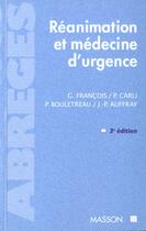 Couverture du livre « Reanimation et medecine d'urgence » de Francois aux éditions Elsevier-masson