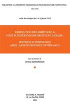 Couverture du livre « L'exécution des arrêts de la Cour européenne des Droits de l'Homme : pratiques et perspectives après la fin du processus d'Interlaken » de Christos Giannopoulos aux éditions Pedone