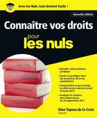 Couverture du livre « Connaître vos droits pour les nuls » de Topeza Diana aux éditions First