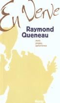 Couverture du livre « Raymond queneau en verve » de Queneau aux éditions Horay