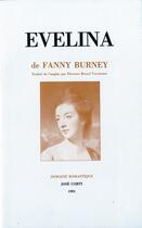 Couverture du livre « Evelina » de Fanny Burney aux éditions Corti