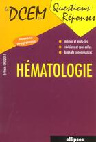 Couverture du livre « Hematologie » de Sylvain Choquet aux éditions Ellipses