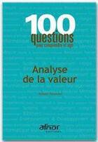 Couverture du livre « Analyse de la valeur » de Robert Tassinari aux éditions Afnor Editions