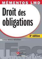 Couverture du livre « Droit des obligations (8e édition) » de Corinne Renault-Brahinsky aux éditions Gualino