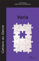 Couverture du livre « Varia (édition 2021) » de Cahiers Du Genre aux éditions L'harmattan