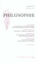 Couverture du livre « Revue Philosophie Minuit T.85 » de  aux éditions Minuit