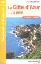 Couverture du livre « La côte d'azur à pied » de  aux éditions Ffrp