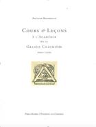 Couverture du livre « Cours et leçons à la grande chaumière » de Antoine Bourdelle aux éditions Paris-musees