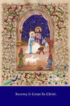 Couverture du livre « Carte postale - enluminures - nativite - recevez le corps du christ » de  aux éditions Satisfecit