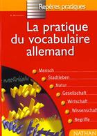 Couverture du livre « Pratique vocabulaire allemand » de Benhamou Brigitte aux éditions Nathan