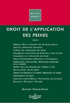 Couverture du livre « Droit de l'application des peines (2e édition) » de Martine Herzog-Evans aux éditions Dalloz