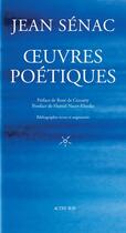 Couverture du livre « Oeuvres poétiques » de Jean Senac aux éditions Actes Sud