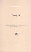 Couverture du livre « Idiome » de Andrea Zanzotto aux éditions Corti
