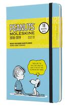 Couverture du livre « Agenda 18 mois peanuts semainier grand format bleu » de  aux éditions Moleskine