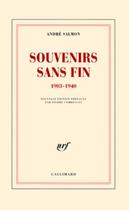 Couverture du livre « Souvenirs sans fin - vol03 - troisieme epoque (1920-1940) » de André Salmon aux éditions Gallimard (patrimoine Numerise)