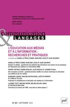 Couverture du livre « Communication et langages 2019, n.201 » de  aux éditions Puf