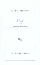 Couverture du livre « Pas ; quatre esquisses » de Samuel Beckett aux éditions Minuit