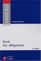 Couverture du livre « Droit des obligations » de Philippe Malinvaud aux éditions Lexisnexis