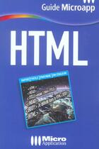 Couverture du livre « Html » de Chrystelle Micholet aux éditions Micro Application