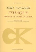 Couverture du livre « Ithaque » de Milos Tsernianski aux éditions L'age D'homme