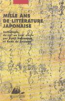 Couverture du livre « Mille ans de littérature japonaise » de  aux éditions Picquier