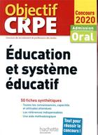 Couverture du livre « Crpe en fiches : education et systeme educatif 2020 » de Herreman/Boyer aux éditions Hachette Education