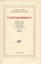 Couverture du livre « Correspondance - (1913-1949) » de Copeau aux éditions Gallimard