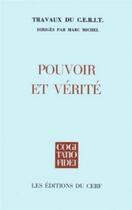 Couverture du livre « Pouvoir et verite » de Cerit aux éditions Cerf