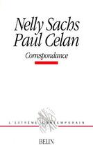 Couverture du livre « Correspondance » de Sachs / Celan aux éditions Belin